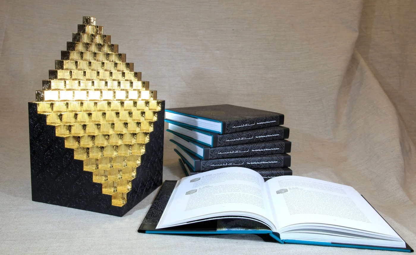 Attributes of Divine Perfection book with Cube of Cubes artifact